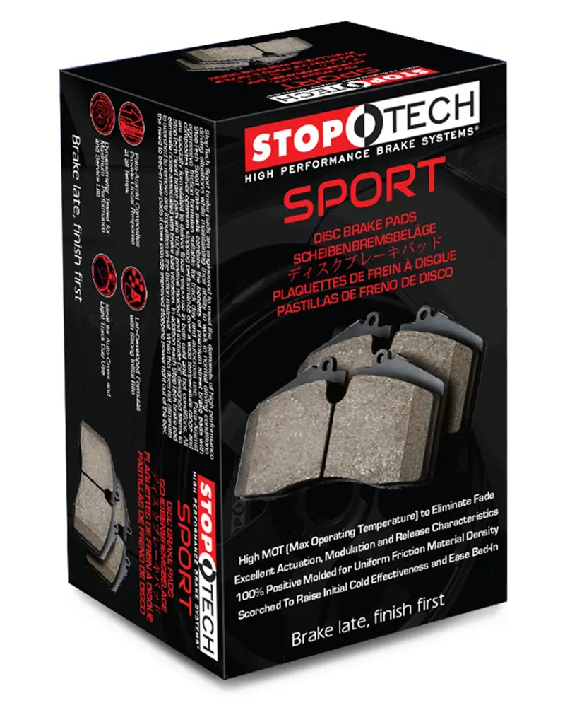 Stoptech 309.09481 Sport Brake Pad Set – Front Or Rear, Includes Shims & Installation Hardware 1