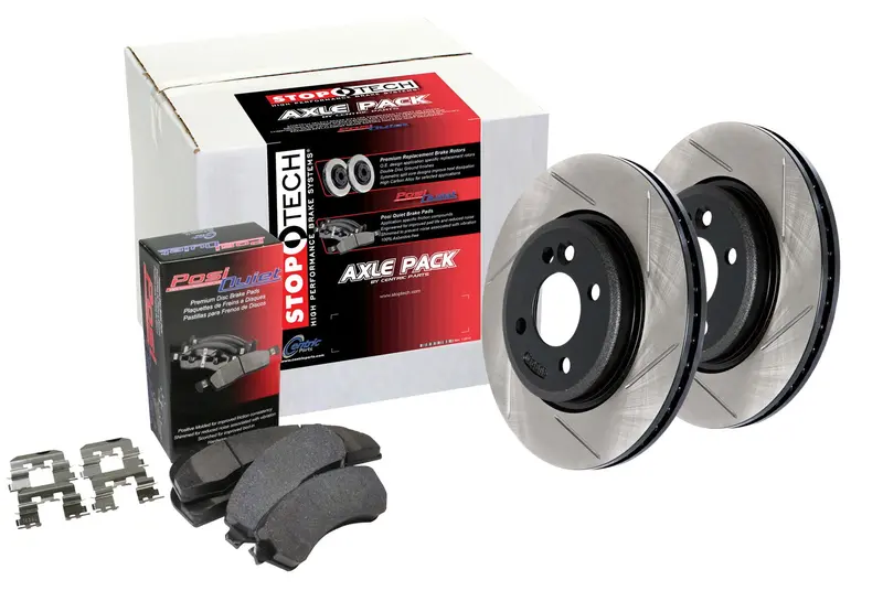 Stoptech 934.22024 Street Axle Pack – Front & Rear Slotted Brake Kit For Street Performance 1