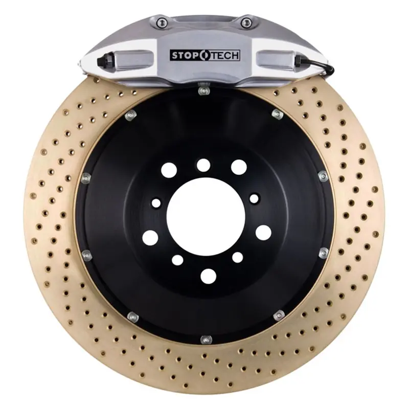 Stoptech Rear Big Brake Kit With Black Calipers And Slotted Two-Piece Rotors 1