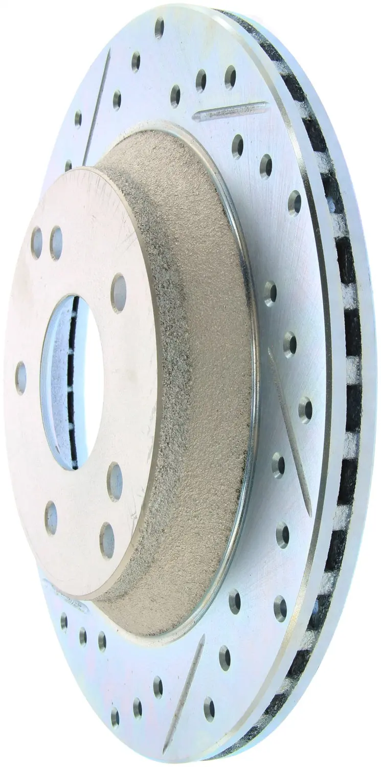 Stoptech Select Sport Brake Rotor – Rear Right, Drilled & Slotted Design 1