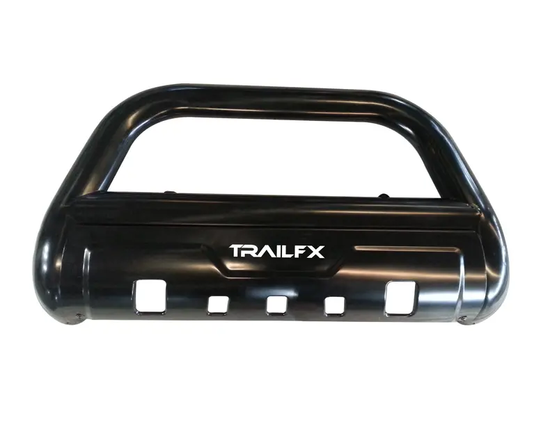 Trailfx B1505B Powder-Coated Black Nerf Bar – 3.5" Diameter With Integrated Skid Plate 1